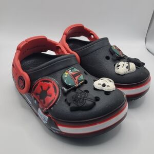 Kids Crocs Fun Lab Darth Vader Light Up Clogs Star Wars Child Size 7